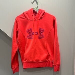 Under Armour Vibrant coral/pink Hoodie with Purple Logo